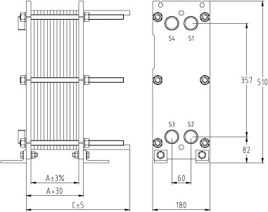 Пластинчатый разборный теплообменник SWEP GC-12P