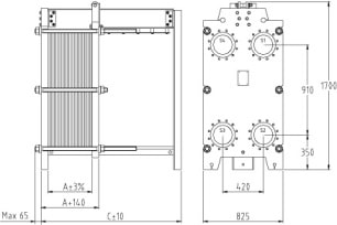 Пластинчатый разборный теплообменник SWEP GC-60P