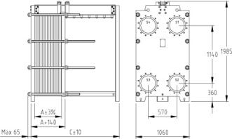 Пластинчатый разборный теплообменник SWEP GX-85S