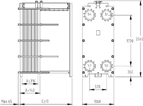 Пластинчатый разборный теплообменник SWEP GL-145N