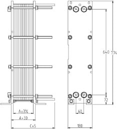 Пластинчатый разборный теплообменник SWEP GC-8S