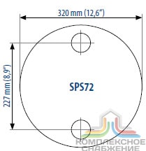 Габаритный чертёж теплообменника Sondex SPS72