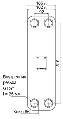 Пластинчатый теплообменник HYDAC HEX S722-150