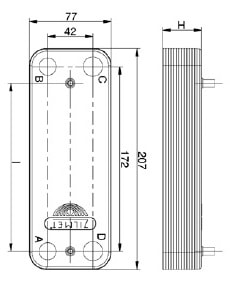Пластинчатый теплообменник Zilmet ZB 207