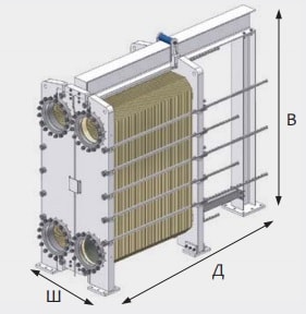Чертёж теплообменника LHE HT231