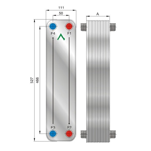 Паяный теплообменник Forwon FHC052T
