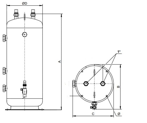Кожухотрубный теплообменник BITZER FS1602K