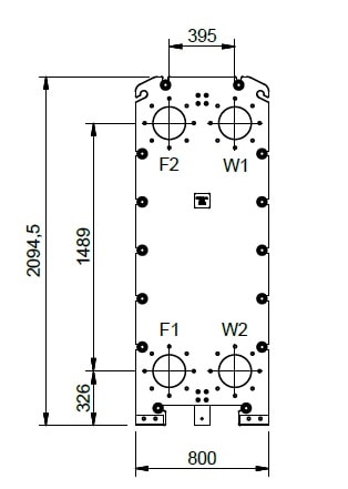 Чертёж теплообменника ONDA GT025